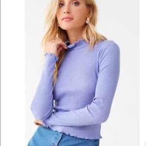 periwinkle ribbed crop top